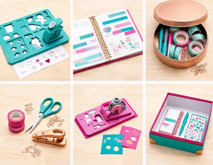 DIY craft and stationery product grid